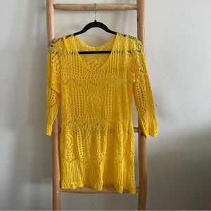 Yellow swimsuit coverup